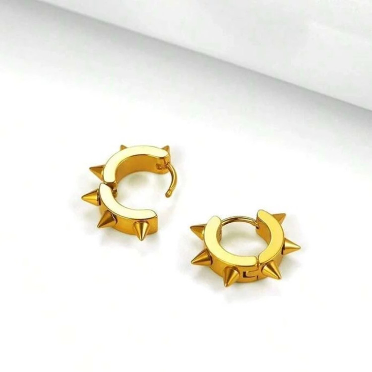 گوشواره حلقه ای فانتزی استیل رنگ ثابت