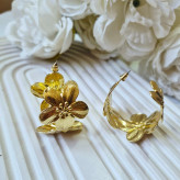 گوشواره دخترانه گل حلقه ای