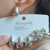 گوشواره اشکی نقره ای ترند