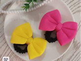 کش مو پاپیونی پارچه ای رنگی