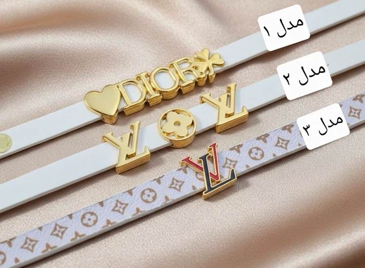 دستبند زنانه چرم مصنوعی رنگ ثابت ترند