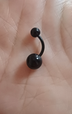 پیرسینگ ناف استیل گوی ساده نقره ای مشکی هولوگرامی چند رنگ ضد حساسیت