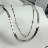 گردنبند دخترونه نقره ای ماری دولاین رنگ ثابت