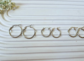 گوشواره حلقه ای ساده ترند در ۳ مدل قیمت مناسب